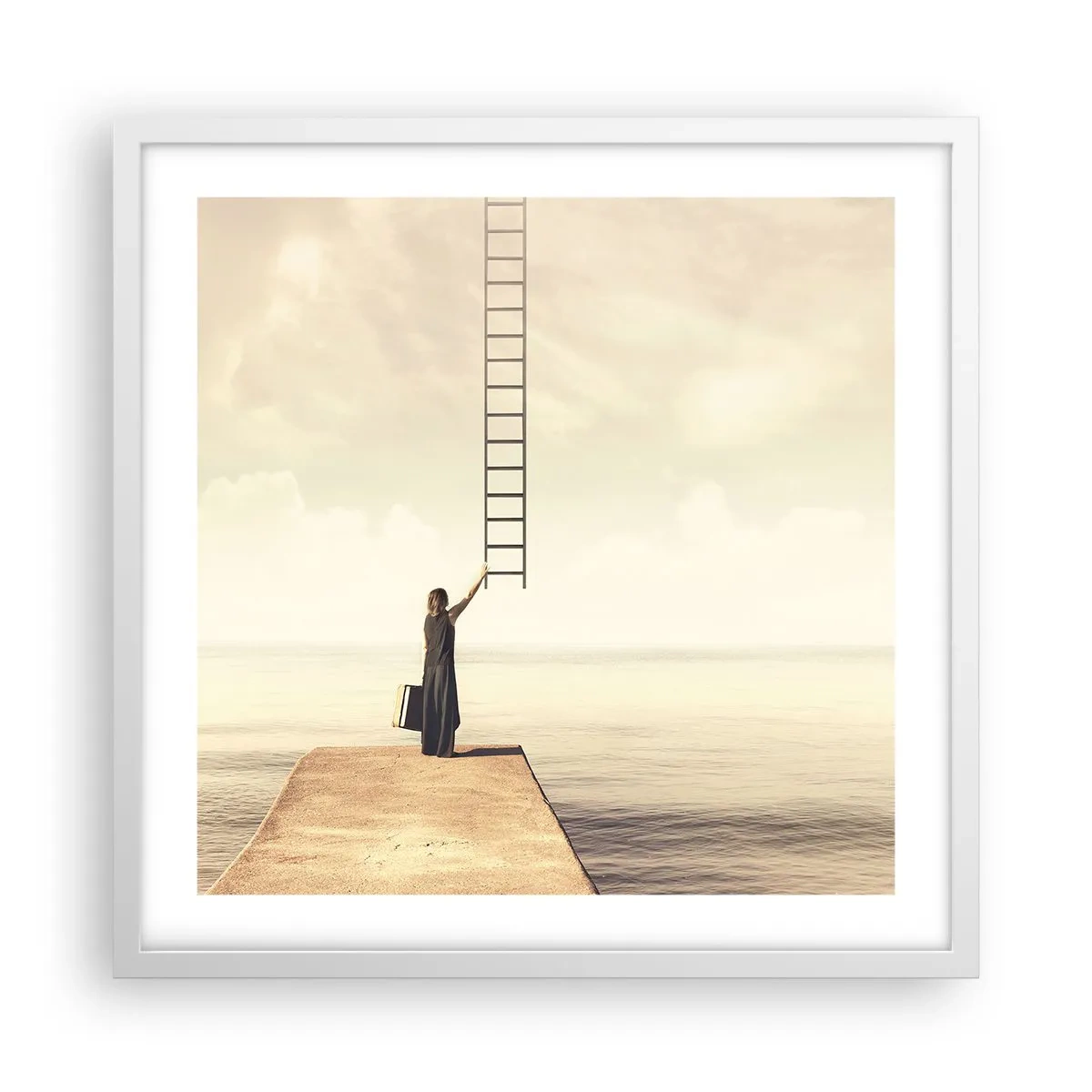 Poster in cornice bianca - Viaggio magico - 50x50 cm