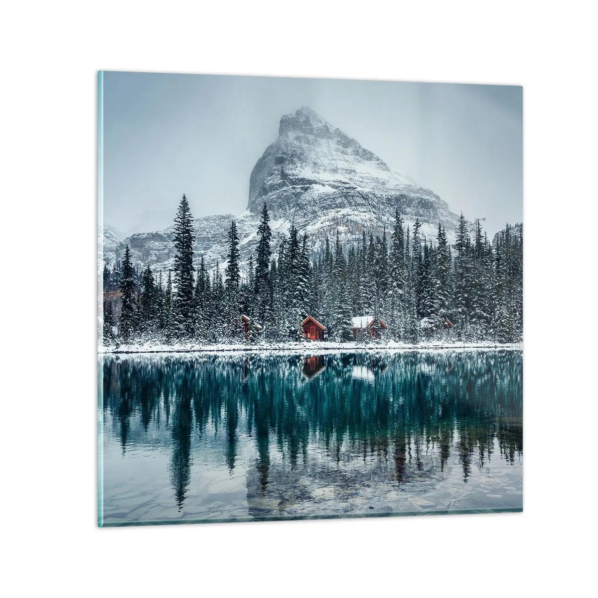 Quadro su vetro - Rifugio canadese - 70x70 cm