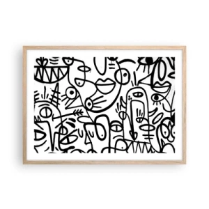 Poster in cornice rovere chiaro - Volti e miraggi - 70x50 cm