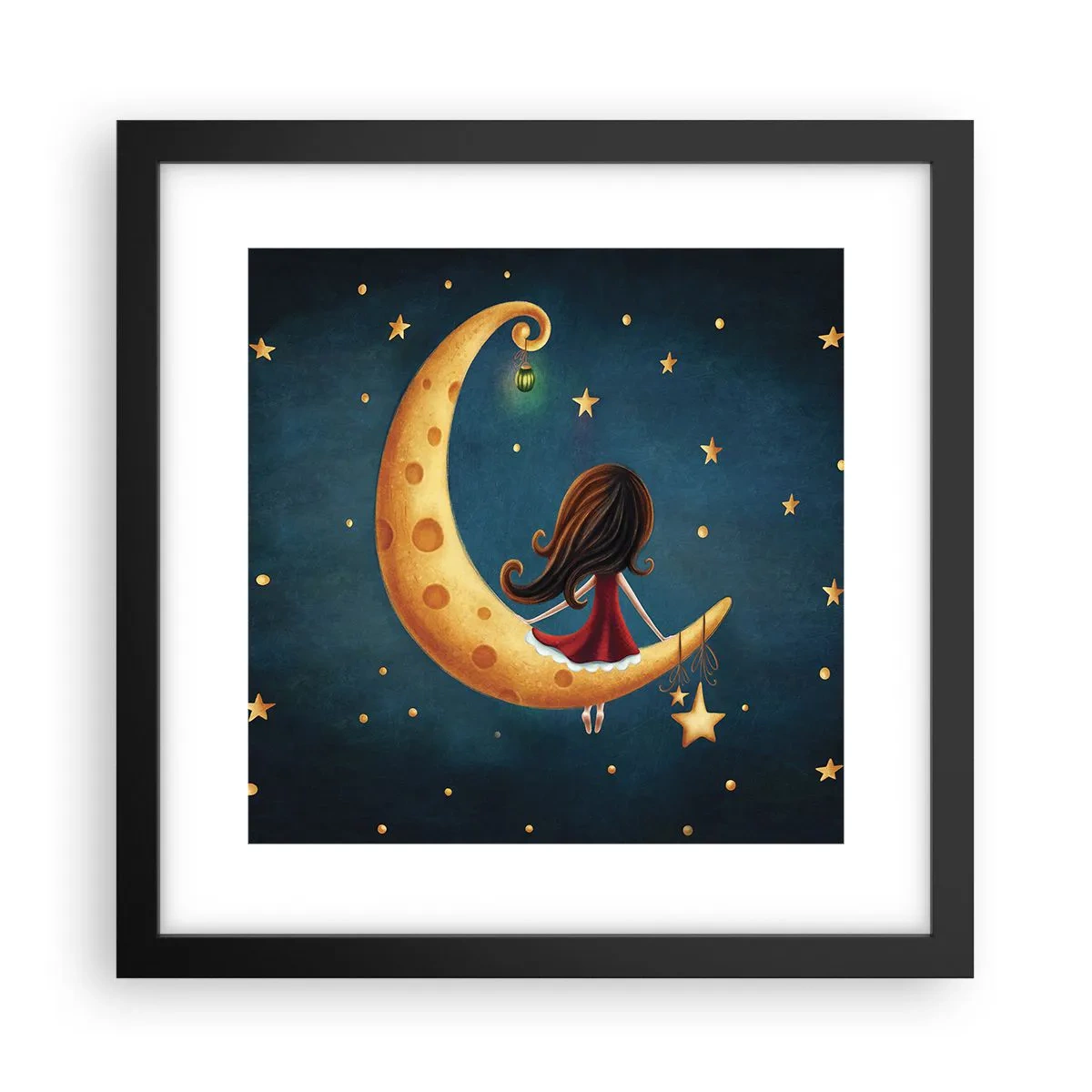 Poster in cornice nera - Una volta... - 30x30 cm