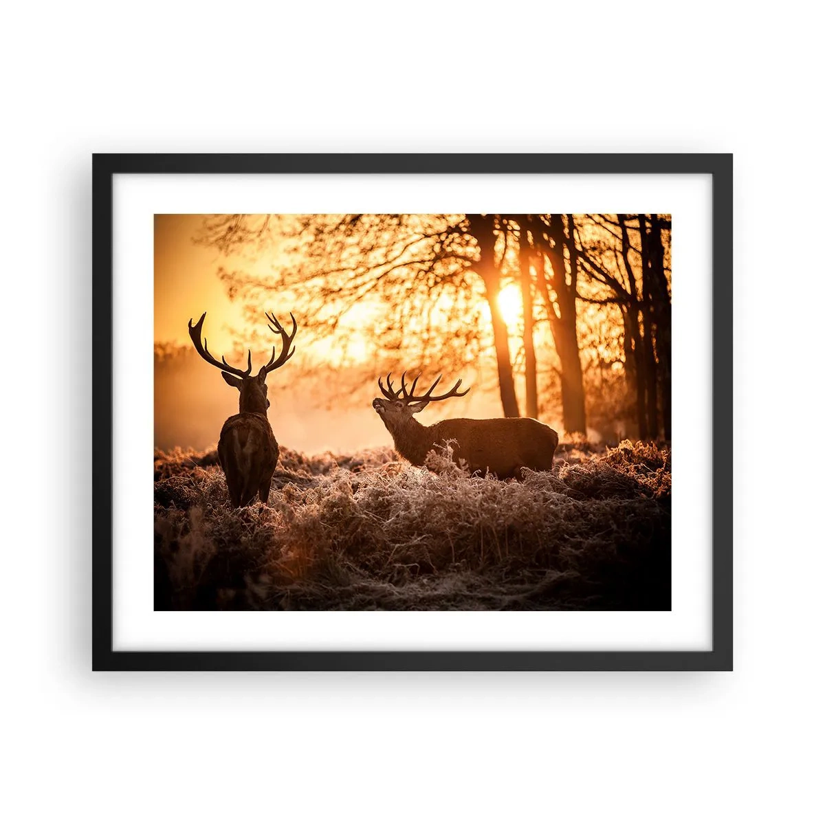 Poster in cornice nera - Il sogno del cacciatore - 50x40 cm