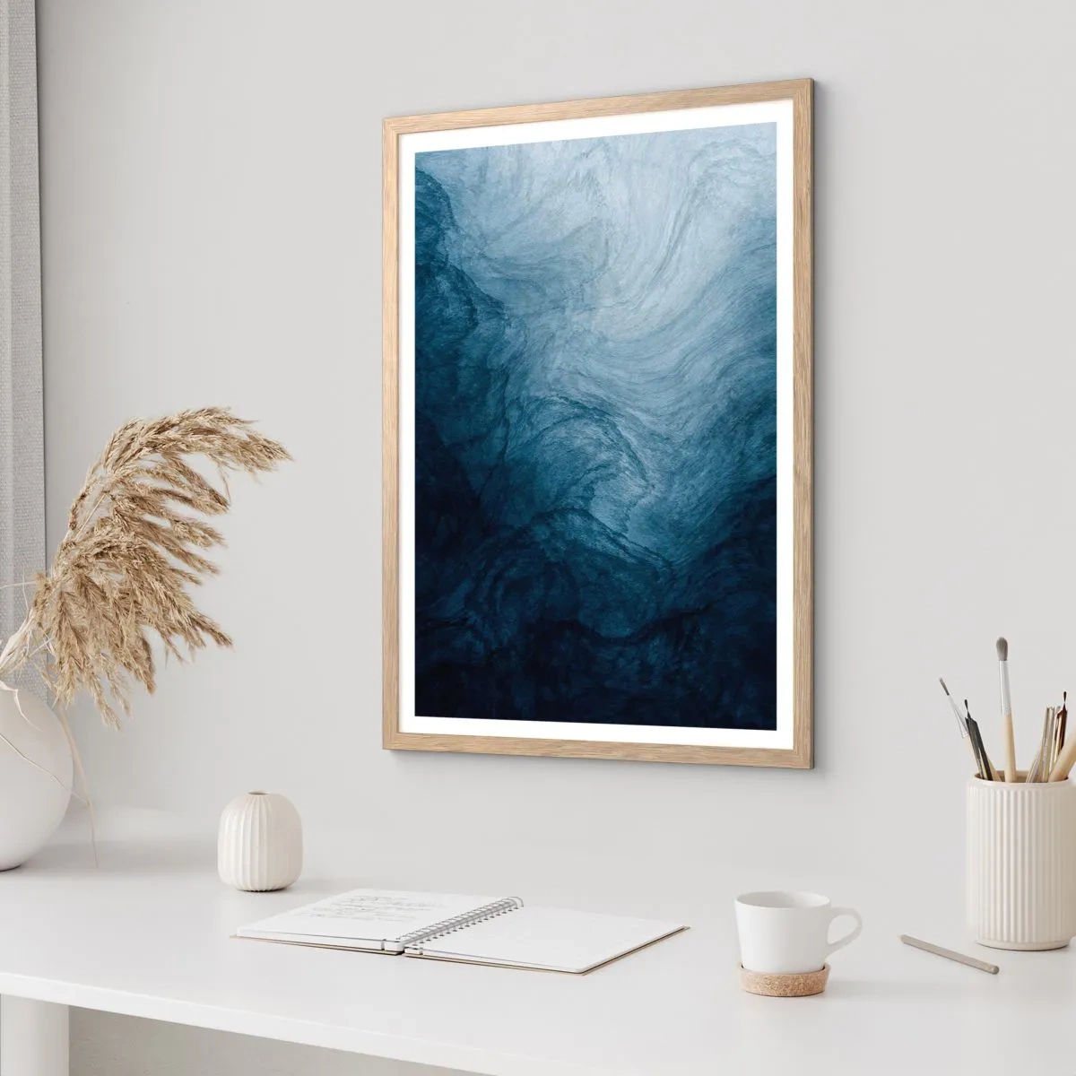 Poster in cornice rovere chiaro - Arrivando in profondità - 30x40 cm