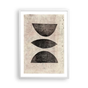 Poster in cornice bianca - Astrazione etnica - 50x70 cm