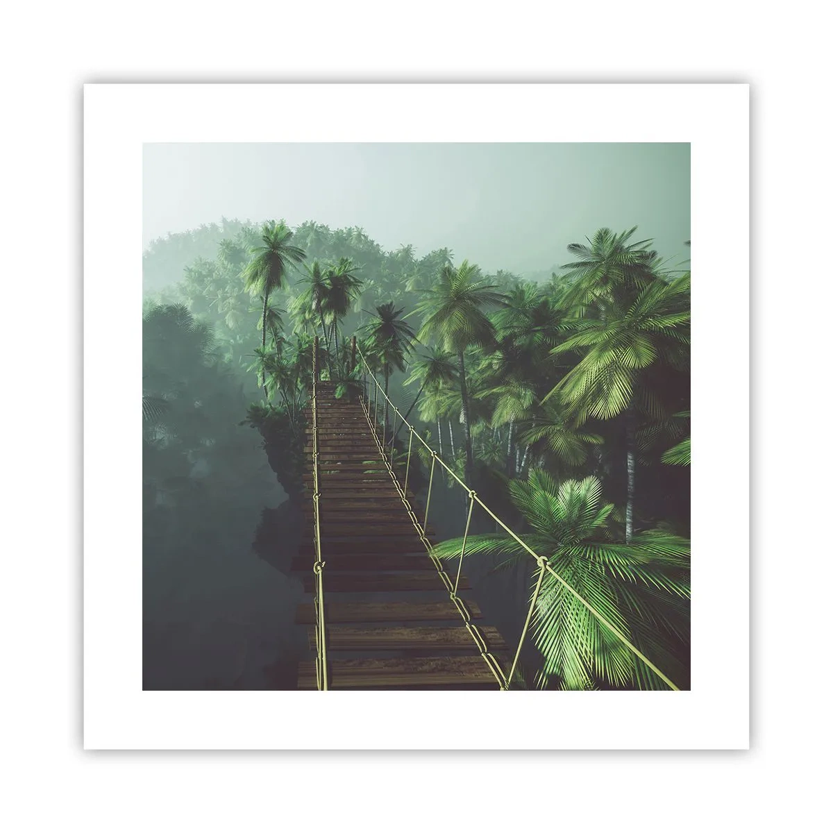 Poster - Nel vortice del verde - 40x40 cm