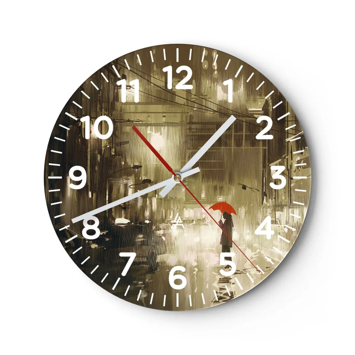Orologio da parete - Orologio in Vetro - Sola ma non solitaria - 30x30 cm