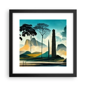 Poster in cornice nera - Sempre più in alto - 30x30 cm