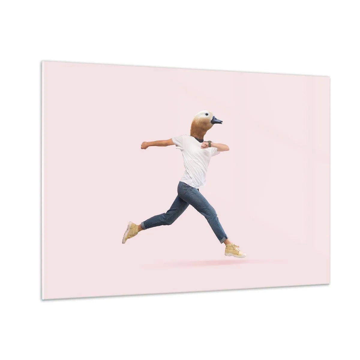 Quadro su vetro - Un pizzico di assurdità - 100x70cm - Un pizzico di assurdo - Decorazione murale moderna per soggiorno e camera da letto ARTTOR