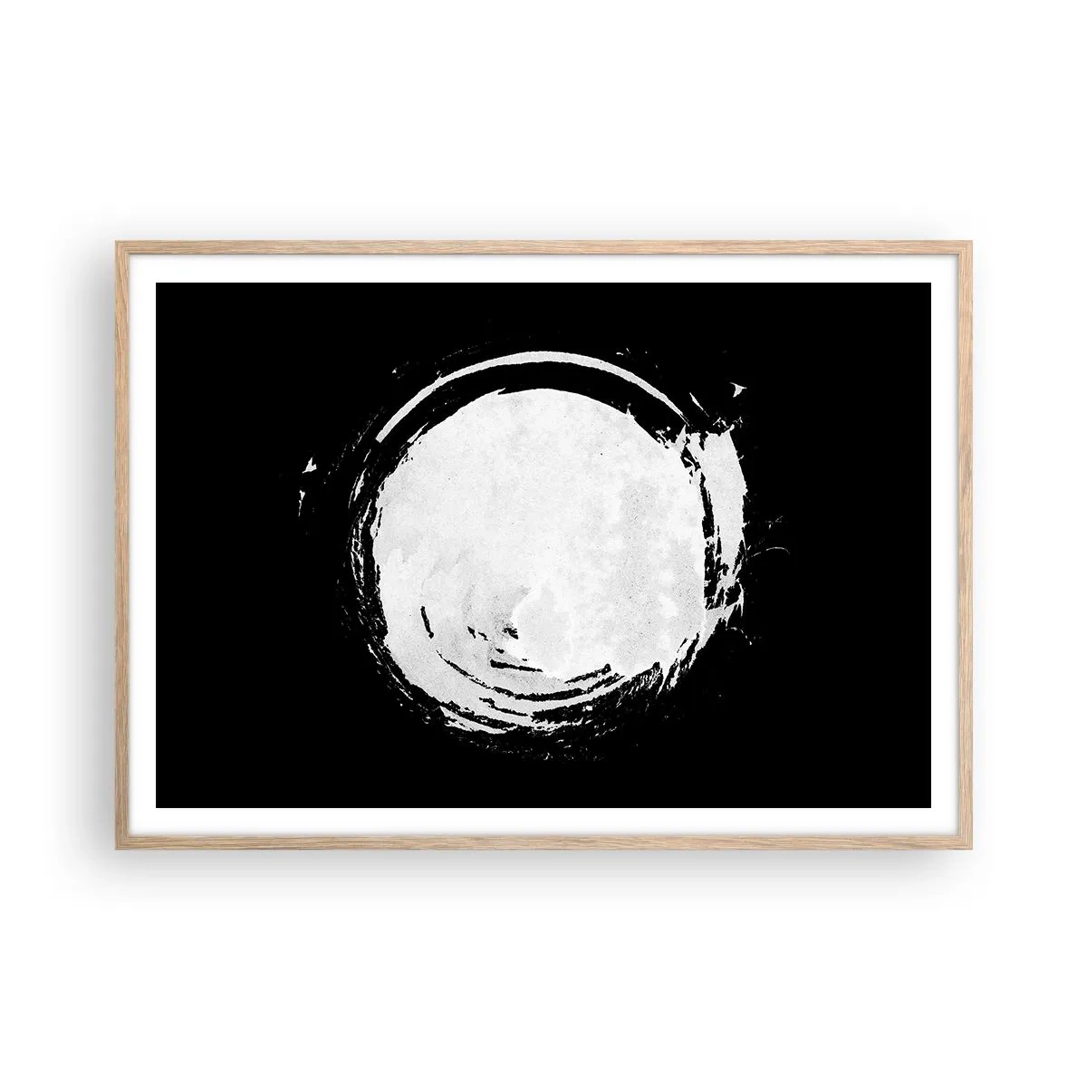 Poster in cornice rovere chiaro - Una buona soluzione - 100x70 cm