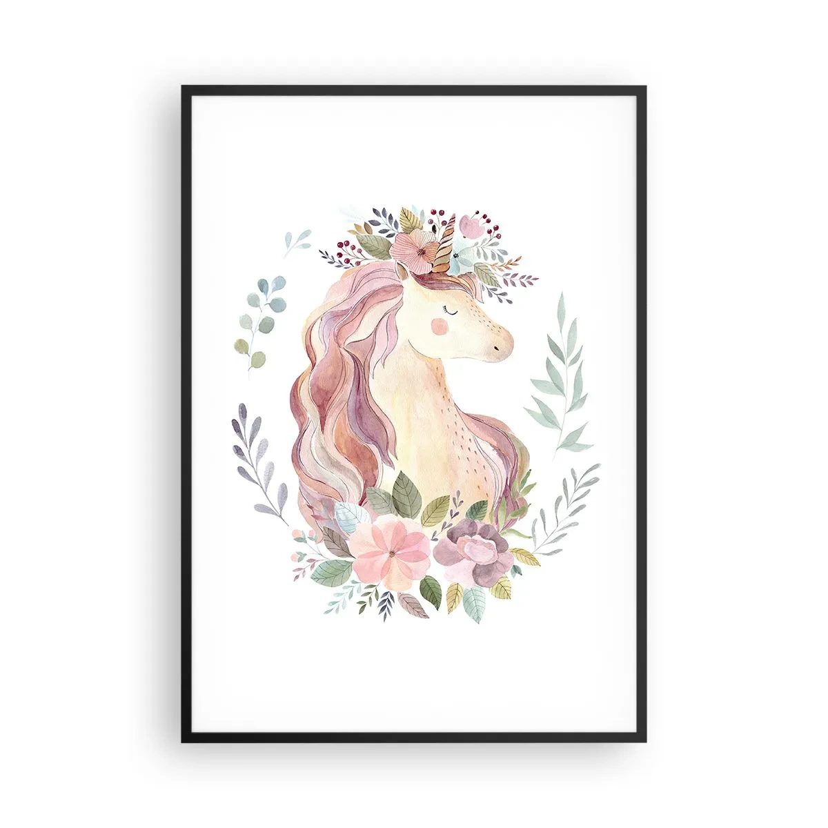 Poster in cornice nera - Invito nel mondo delle favole - 70x100 cm