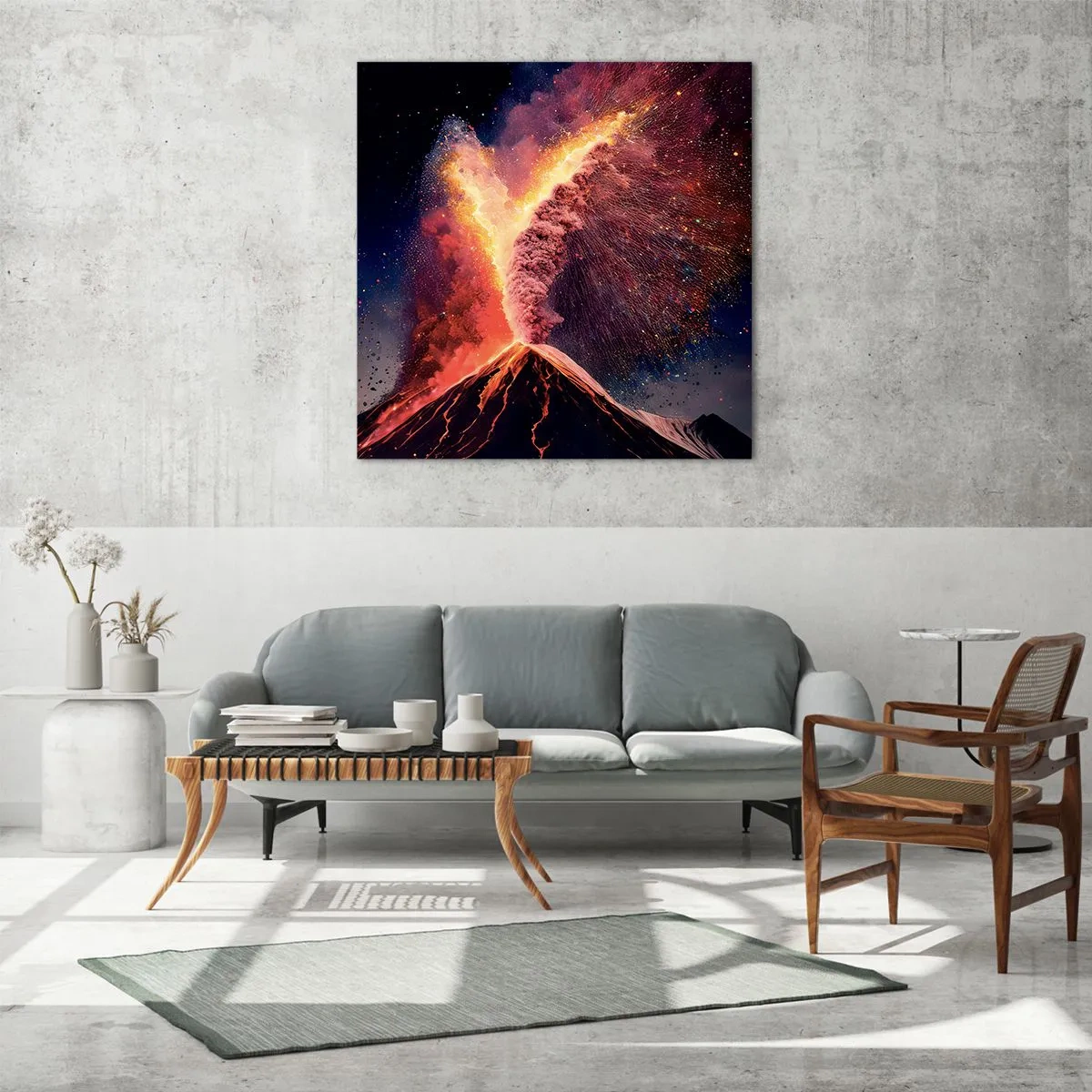 Quadro su vetro - Bellezza e minaccia - 50x50 cm