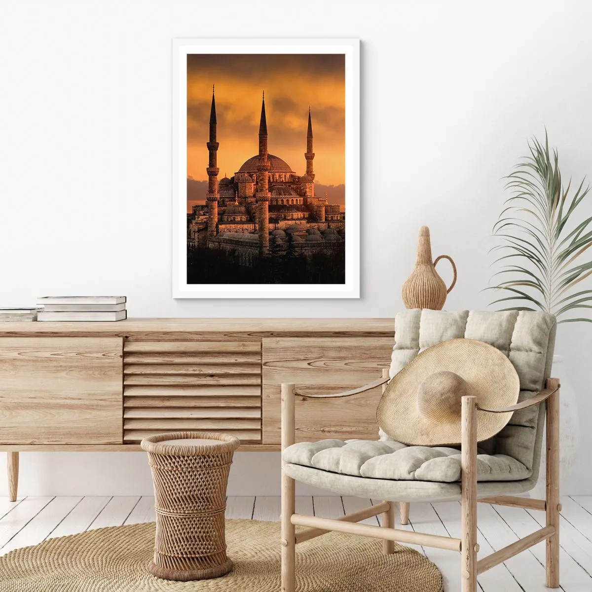 Poster in cornice bianca - Dio è grande - 40x50 cm