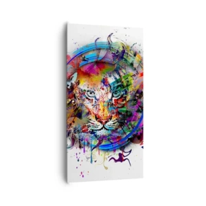 Quadro su tela - Stampe su Tela - Si nasconde dietro un velo arcobaleno - 65x120 cm