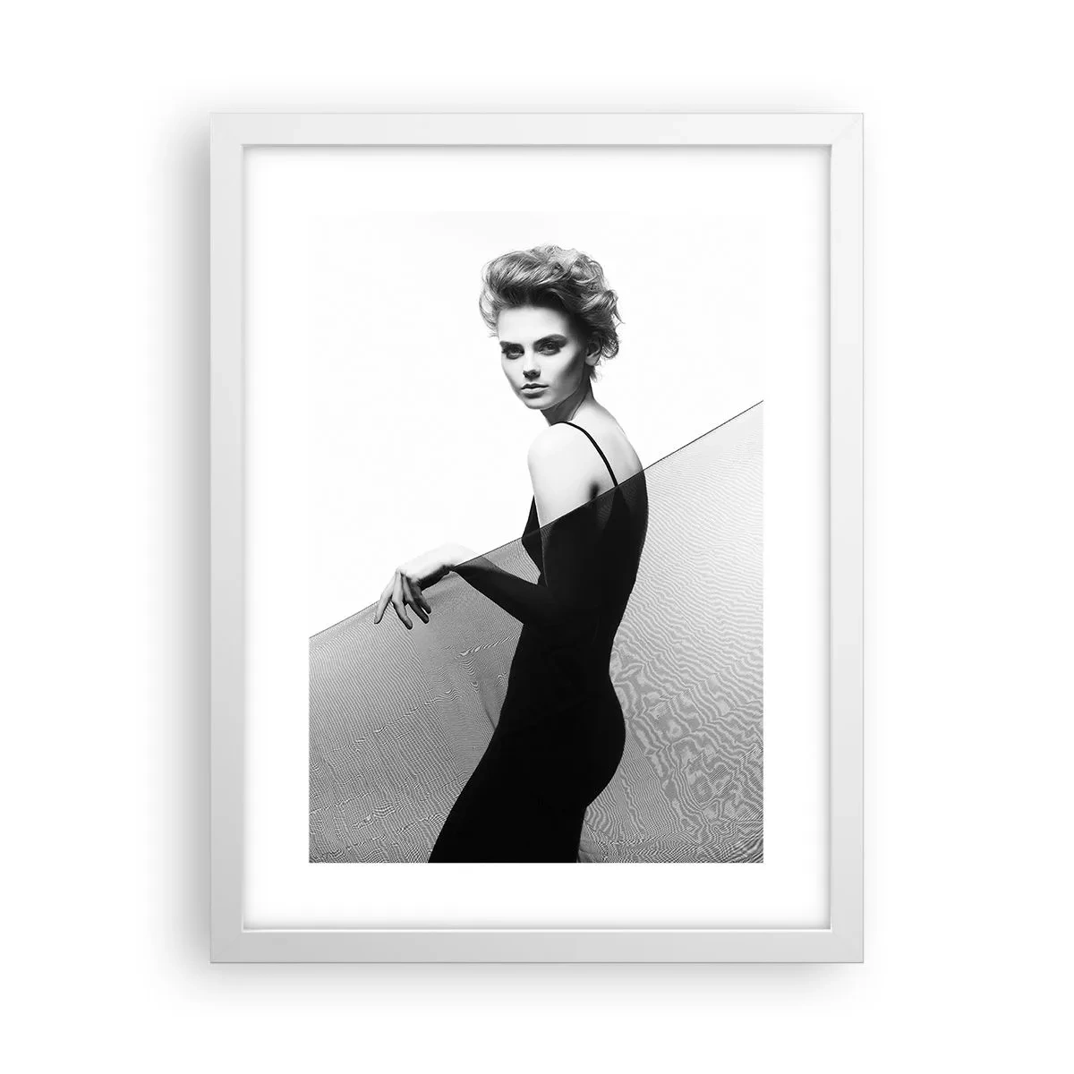 Poster in cornice bianca - Sguardo magnetico - 30x40 cm