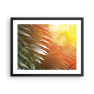 Poster in cornice nera - L'alba nella giungla - 50x40 cm