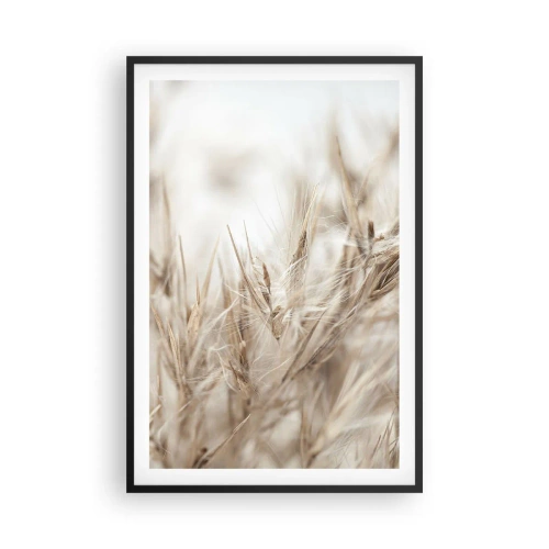 Poster in cornice nera - Prato e vento - 61x91 cm
