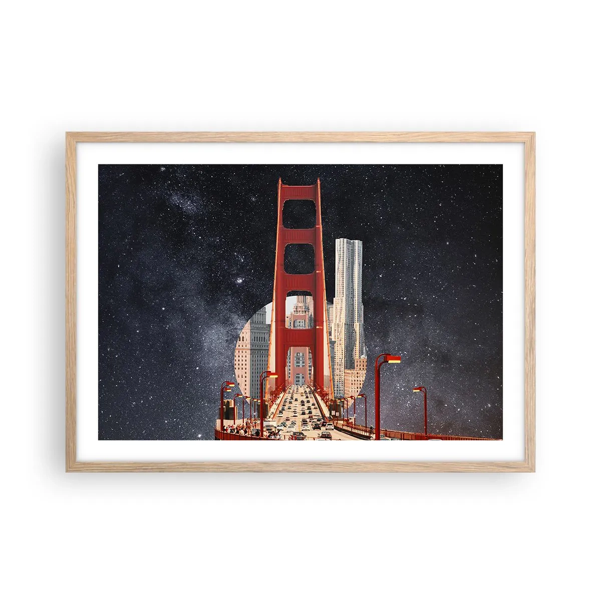 Poster in cornice rovere chiaro - Sempre al centro - 70x50 cm