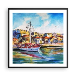 Poster in cornice nera - Un colorato pomeriggio - 60x60 cm