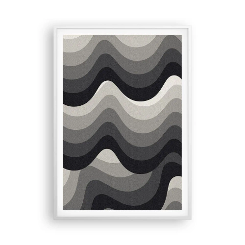 Poster in cornice bianca - Un'onda dopo l'altra - 70x100 cm