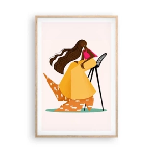 Poster in cornice rovere chiaro - Anche la moda è un gioco - 61x91 cm