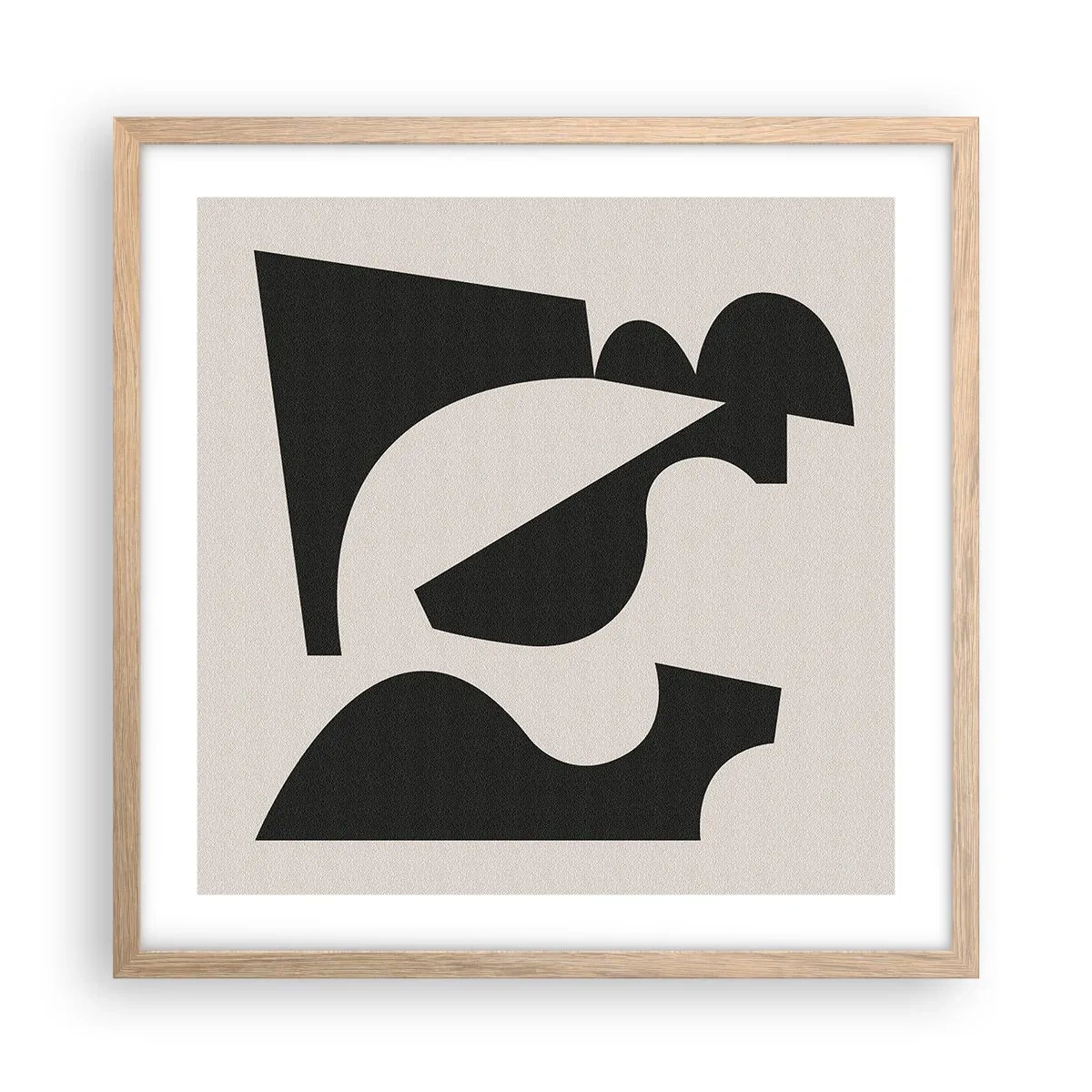 Poster in cornice rovere chiaro - Kit di montaggio - 50x50 cm