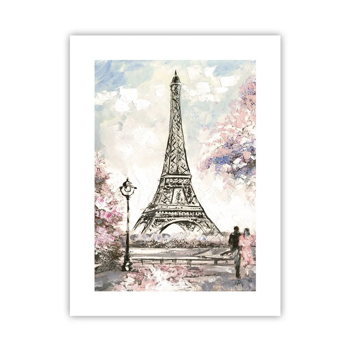 Poster - Passeggiata a Parigi in aprile - 30x40 cm