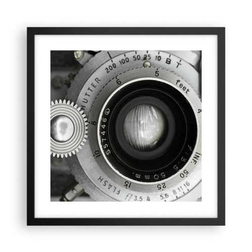 Poster in cornice nera - Racconto su Hollywood - 40x40 cm