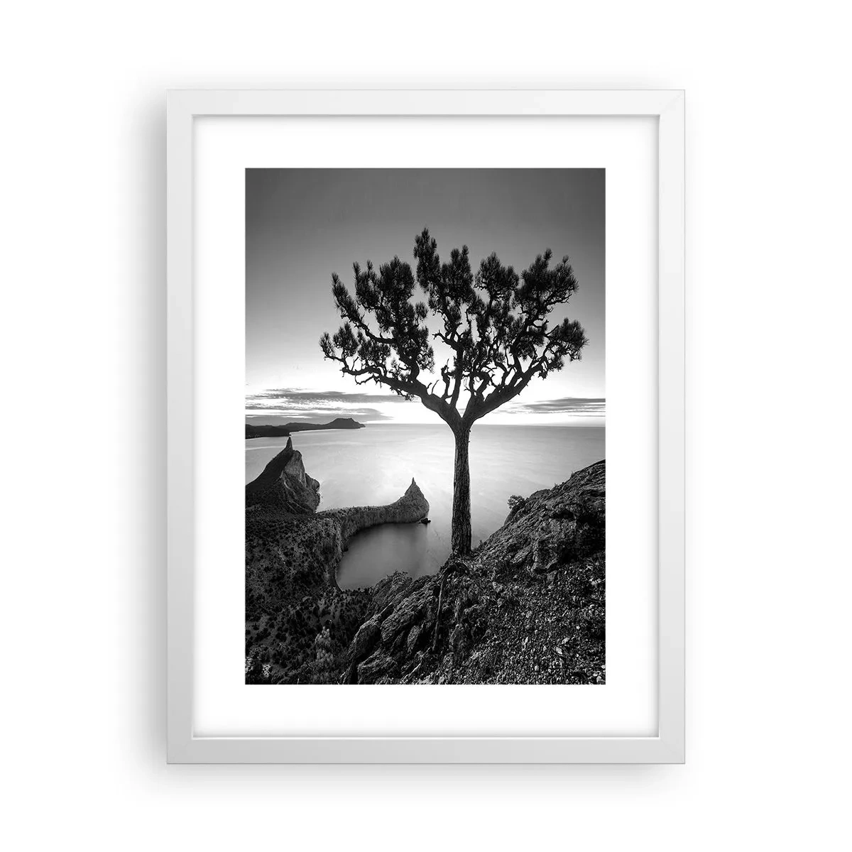 Poster in cornice bianca - Pace fino all'orizzonte - 30x40 cm