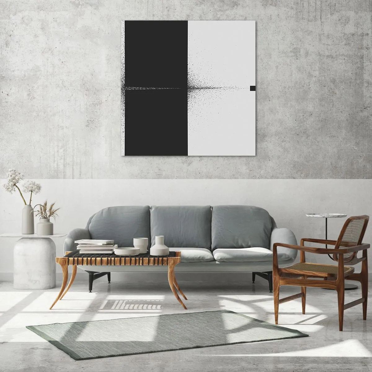 Quadro su vetro - Dritto allo scopo - 50x50 cm