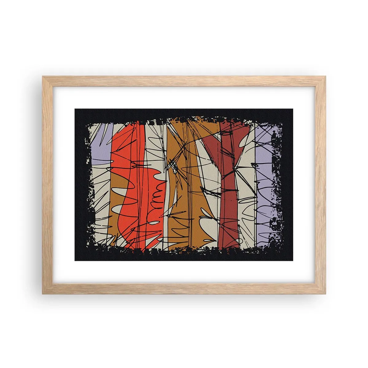 Poster in cornice rovere chiaro - Composizione spontanea - 40x30 cm