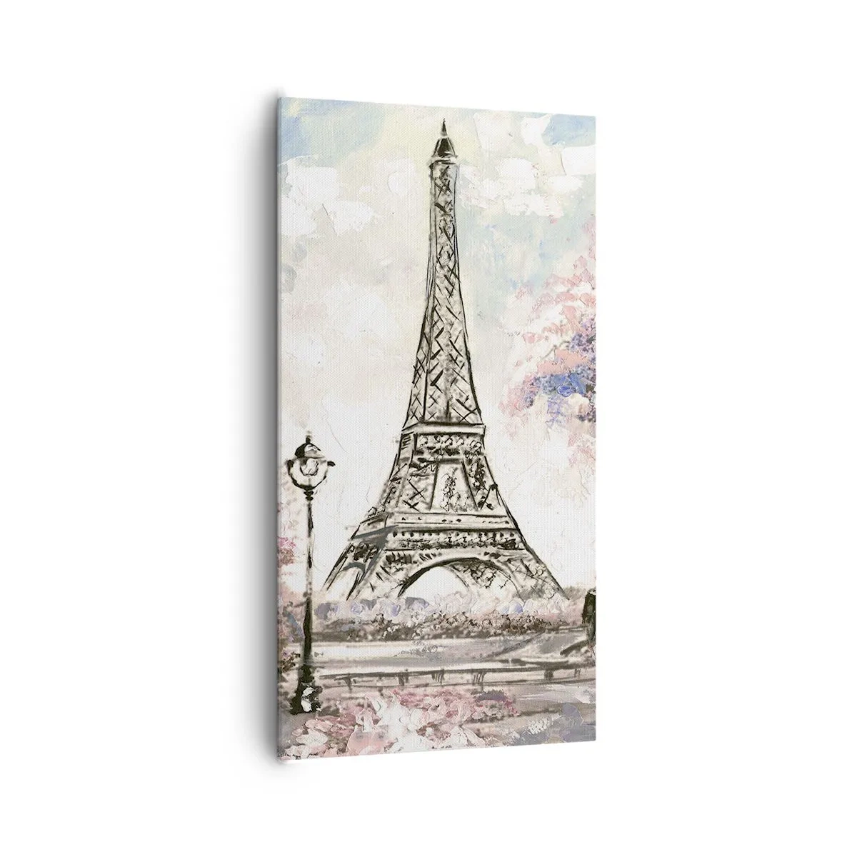 Quadro su tela - Stampe su Tela - Passeggiata a Parigi in aprile - 65x120 cm