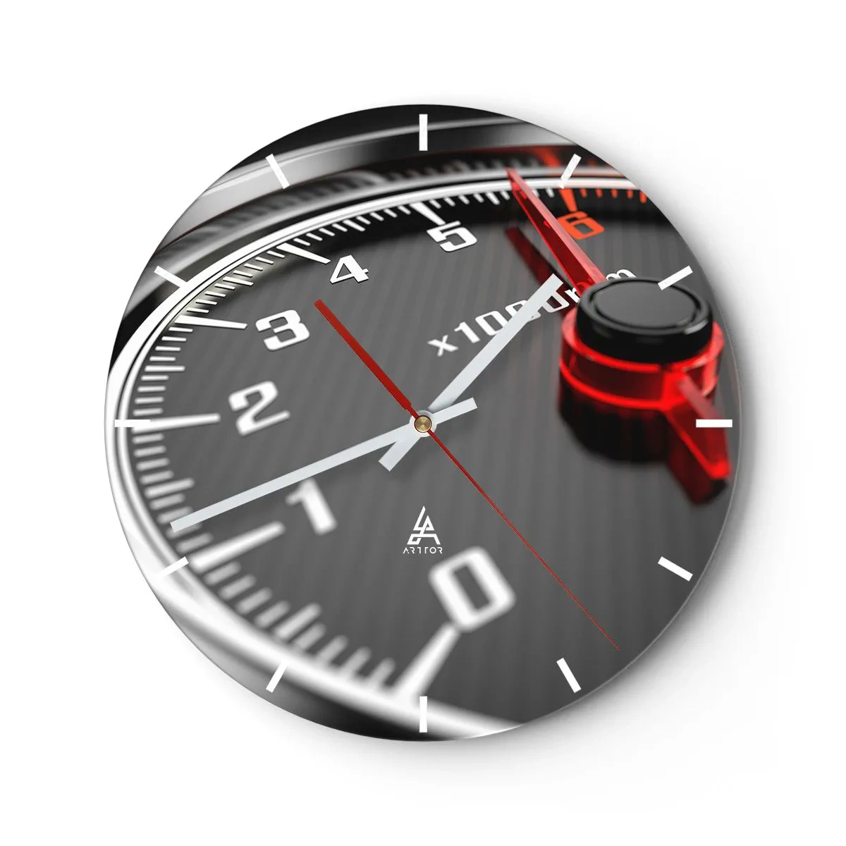 Orologio da parete - Orologio in Vetro - Andare al massimo - 40x40 cm