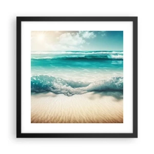 Poster in cornice nera - La calma dell'oceano - 40x40 cm
