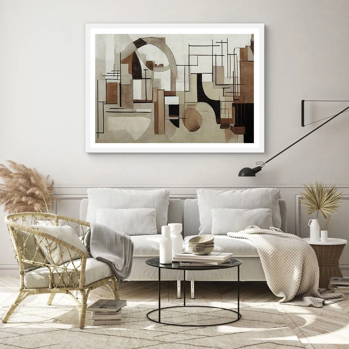 Poster in cornice bianca - Paesaggio urbano 2.0 - 50x40 cm