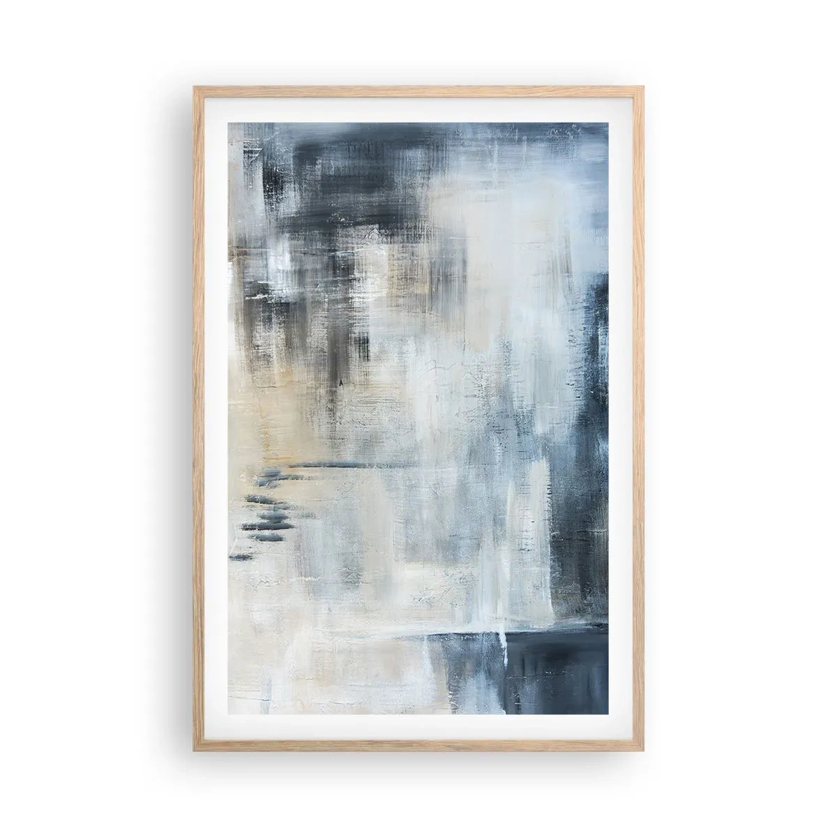 Poster in cornice rovere chiaro - Coperti dal blu - 61x91 cm