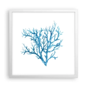 Poster in cornice bianca - Filigrana marina - 40x40 cm