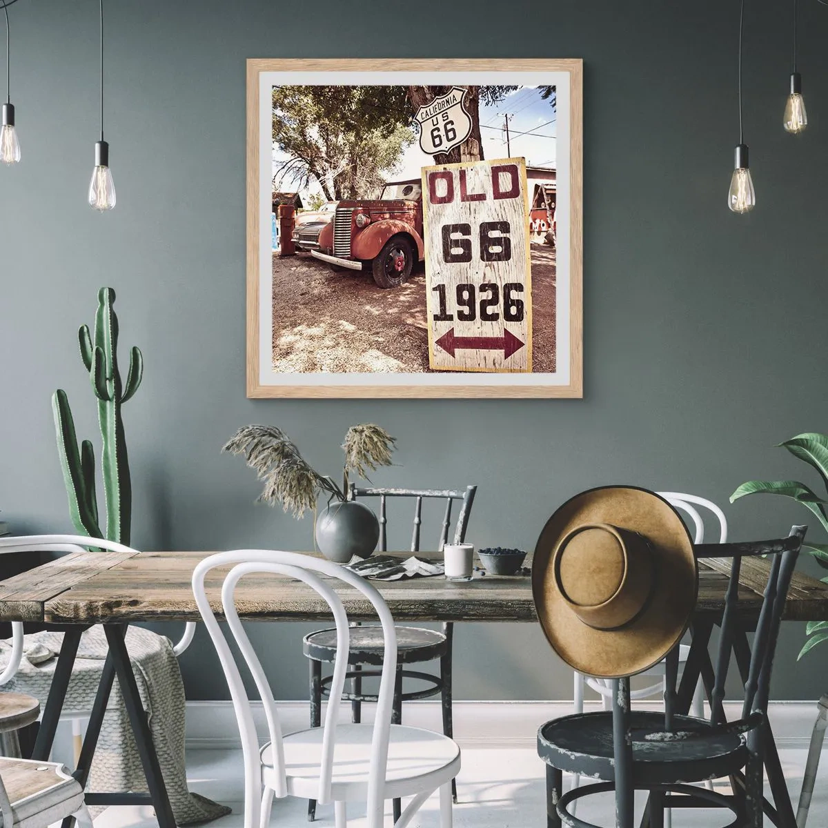 Poster in cornice rovere chiaro - La leggenda della provincia americana - 30x30 cm