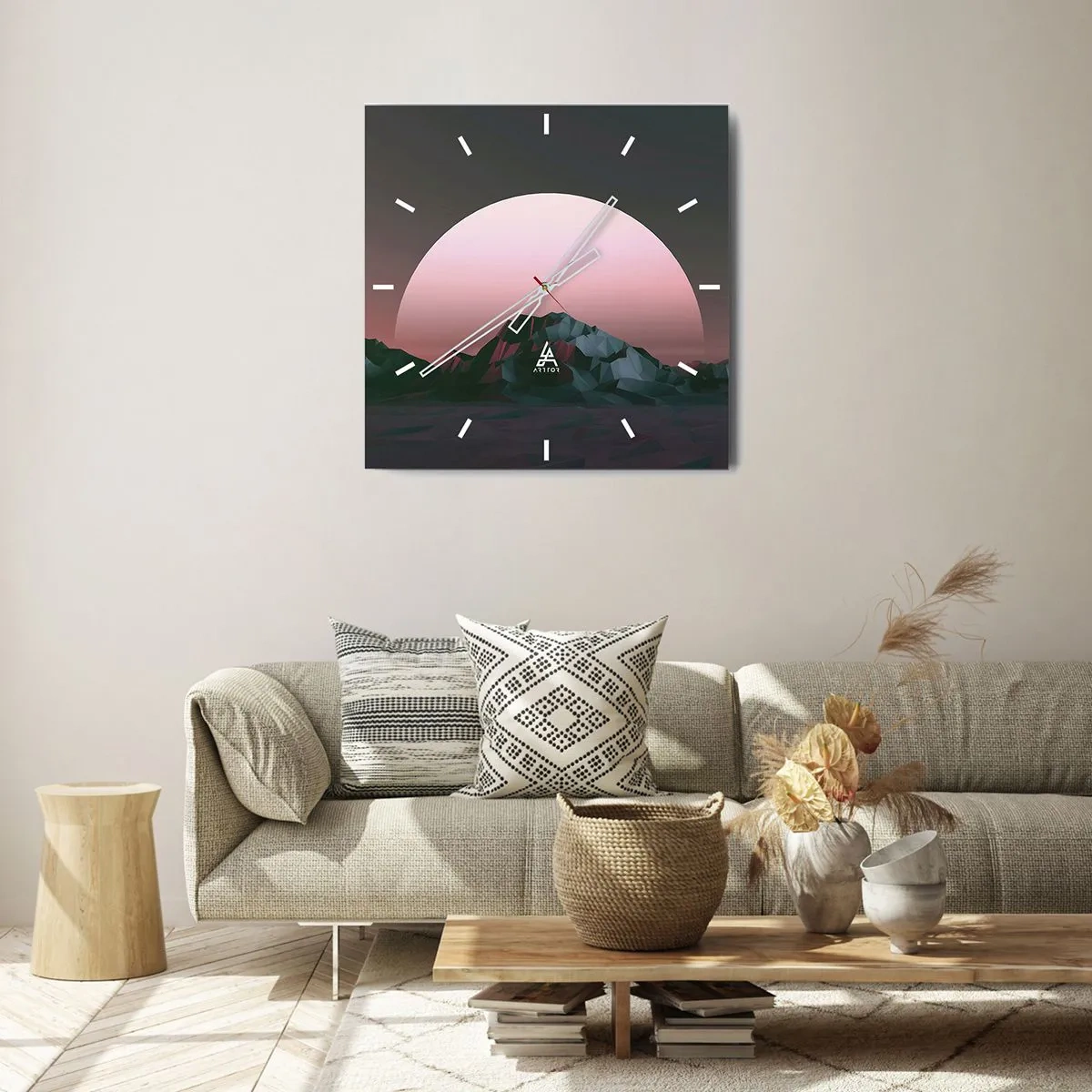 Orologio da parete - Orologio in Vetro - Nella galassia accanto - 30x30 cm