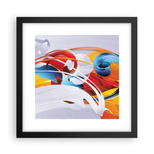 Poster in cornice nera - La danza degli elementi - 30x30 cm