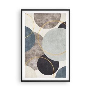Poster in cornice nera - Un cerchio dietro l'altro - 61x91 cm