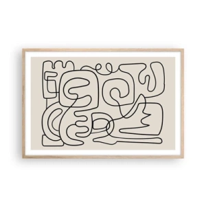 Poster in cornice rovere chiaro - Segui il percorso - 91x61 cm