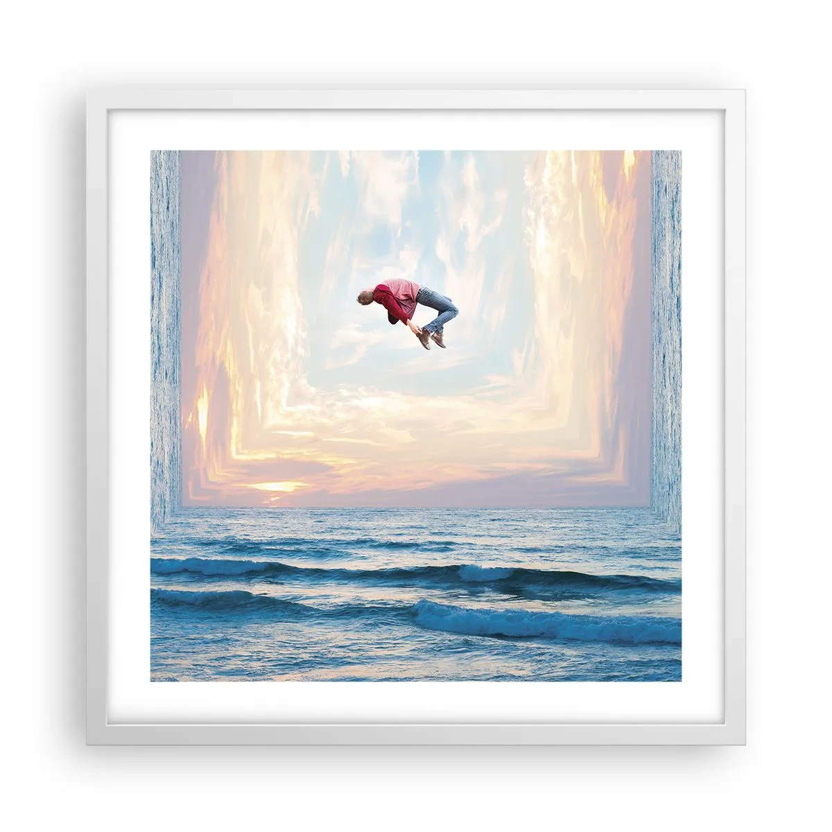 Poster in cornice bianca - In un'altra dimensione - 50x50 cm