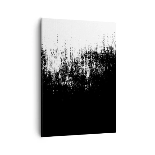 Quadro su tela - Stampe su Tela - Astrazione minimalista in bianco e nero - 50x70cm - E il vincitore è... - Decorazione murale moderna per soggiorno e camera da letto ARTTOR