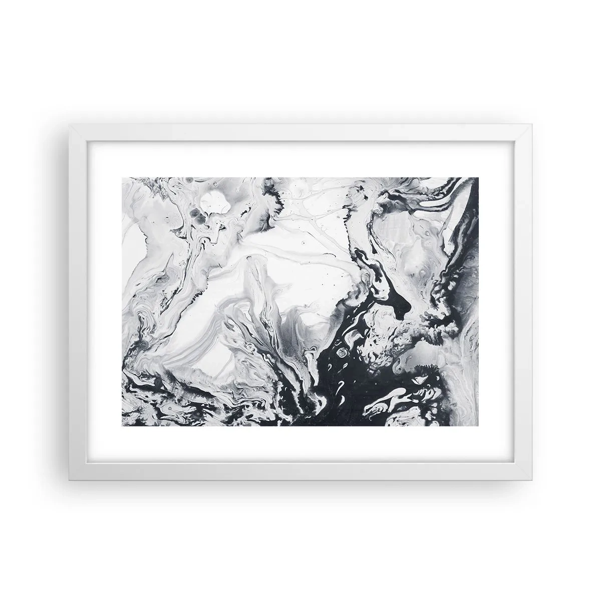 Poster in cornice bianca - Il centro della terra - 40x30 cm
