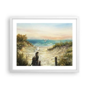 Poster in cornice bianca - Silenzio senza vento - 50x40 cm