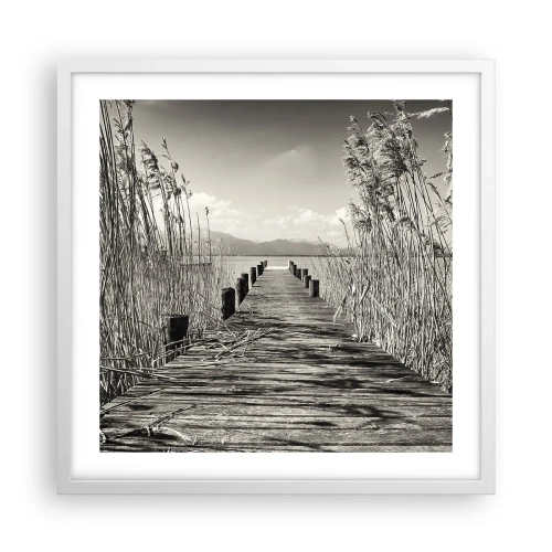 Poster in cornice bianca - Nel silenzio dell'erba - 50x50 cm