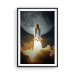 Poster in cornice nera - L'inizio di un'avventura spaziale - 61x91 cm