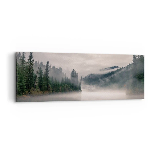 Quadro su tela - Stampe su Tela - Riflettendo nella nebbia - 90x30 cm