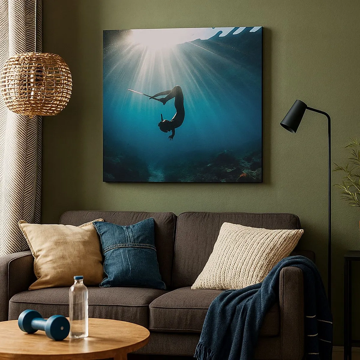 Quadro su tela - Stampe su Tela - Danza subacquea - 30x30 cm