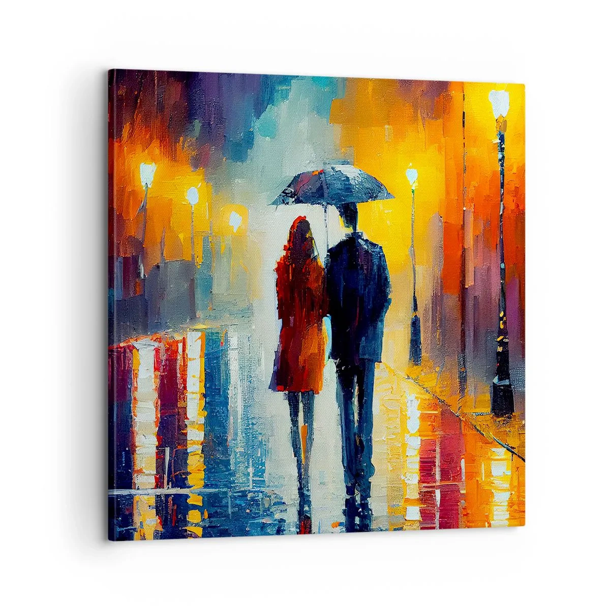 Quadro su tela - Stampe su Tela - Insieme la notte è colorata - 60x60 cm