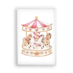 Poster in cornice bianca - Il dolce mondo dell'infanzia - 61x91 cm